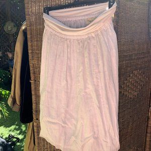 White DKNY midi skirt